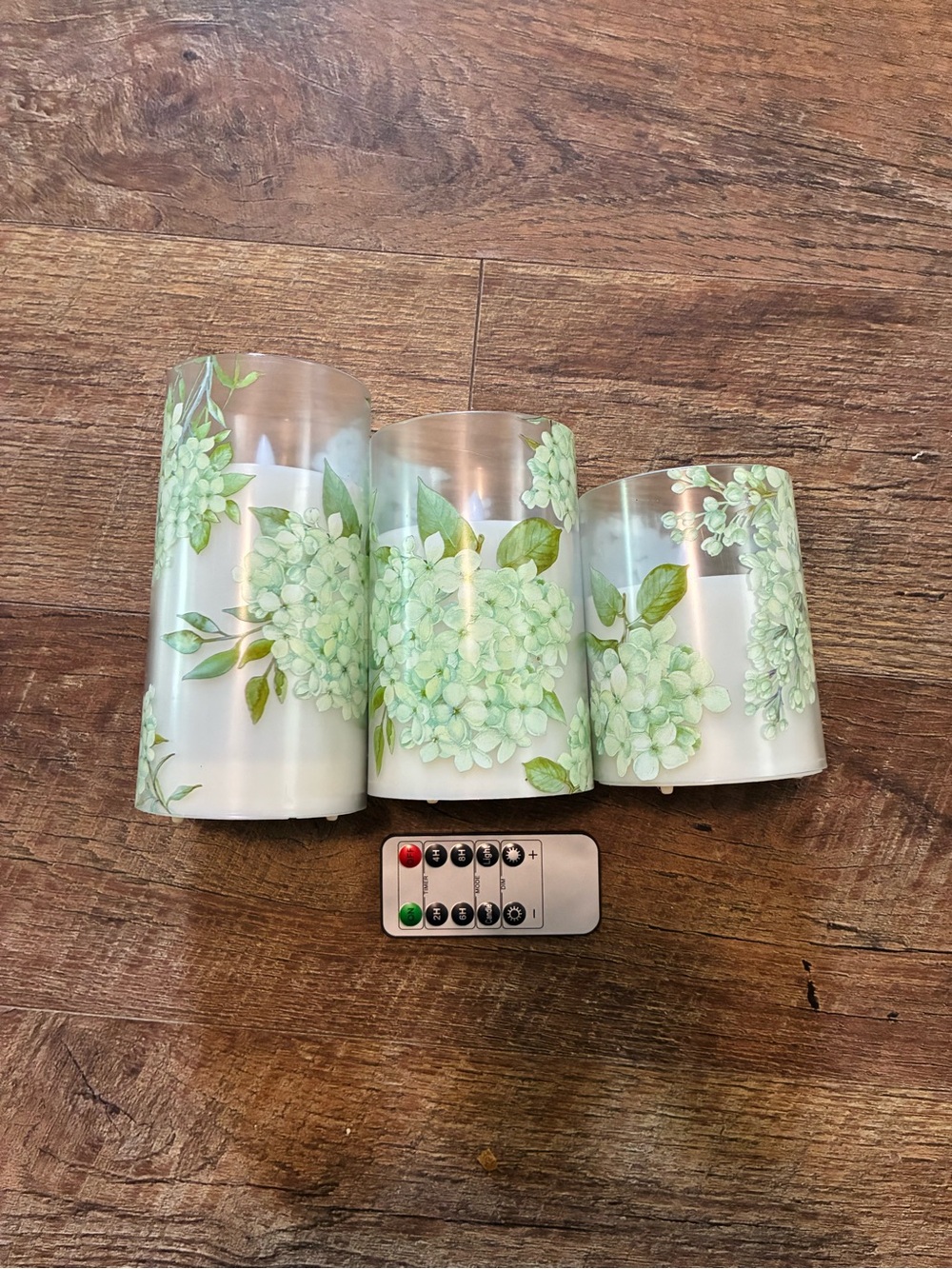 Floral Battery Candle Set